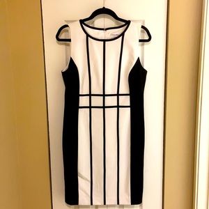 Calvin Klein white/black dress